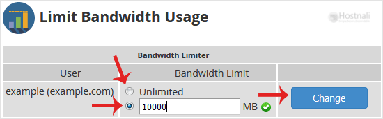 How to Limit Bandwidth Usage of cPanel user from WHM? - whm reseller limit bandwidth modify