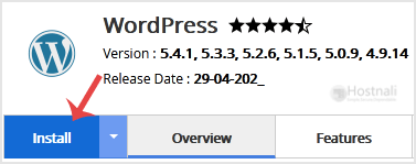 How to Install WordPress via Softaculous in cPanel? - wordpress install button