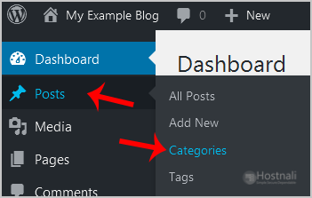 How to add a new category in WordPress? - wp dashboard category option
