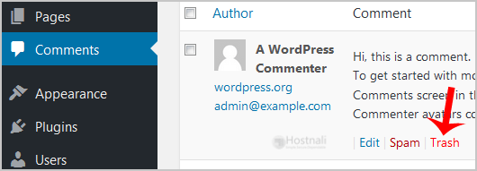 How to remove sample comments, posts on a new WordPress blog? - wp ft remove comment