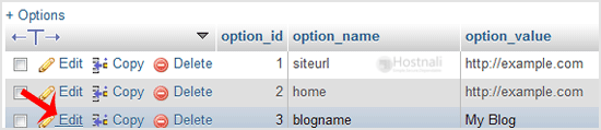 How to edit database table via phpMyAdmin in cPanel? - wp table edit