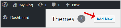 How to Install a New Theme in WordPress? - wp themes add new button