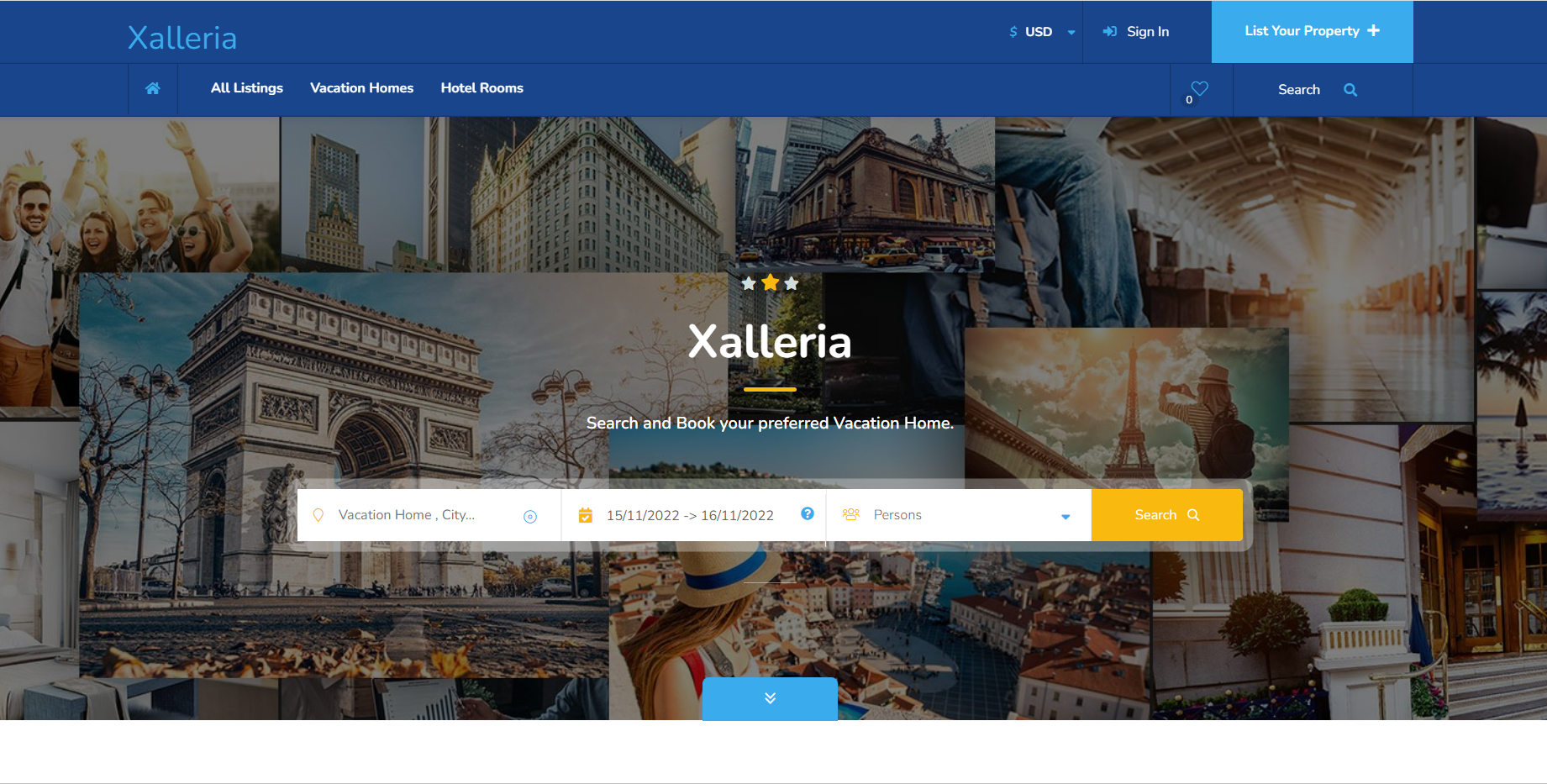 Xalleria Booking Website